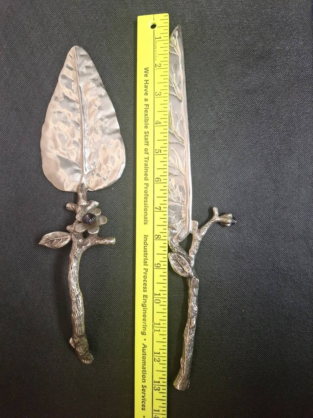Bombay Silver-Tone Leaf & Branch Cake Knife and Server Set